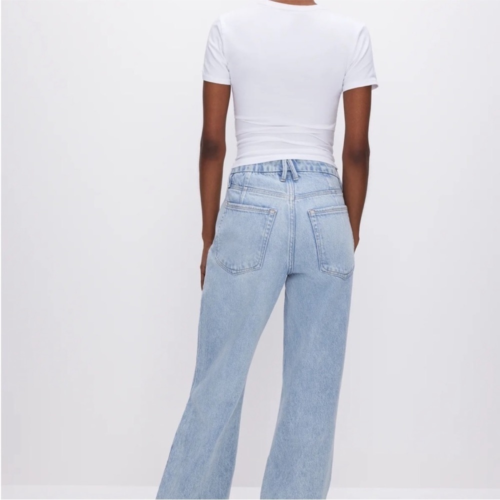 Good American Good '90s Ripped High Waist Relaxed Jeans GNIC999T Blue953 - Picture 3 of 10